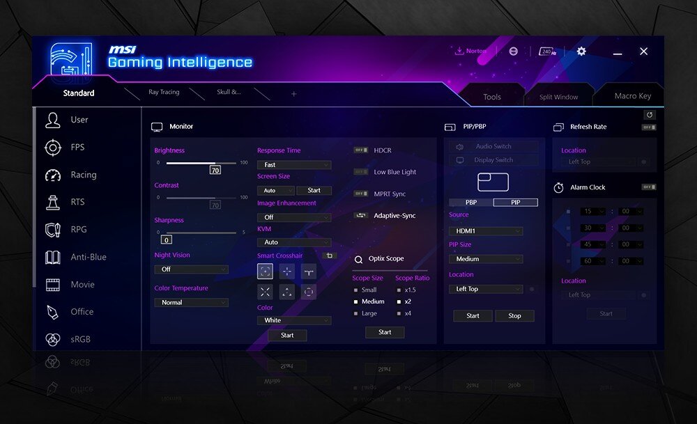 Монітор MSI MAG 325CQRF-QD 31.5 2560x1440px 170Hz 1ms [GTG] Curved Application Settings Tool