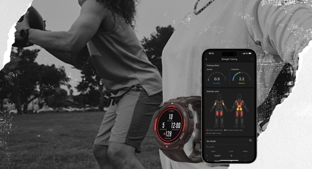Smartwatch AMAZFIT Active Edge ekran bateria czujniki zdrowie sport pasek ładowanie pojemność rozdzielczość łączność sterowanie krew puls rozmowy smartfon aplikacja