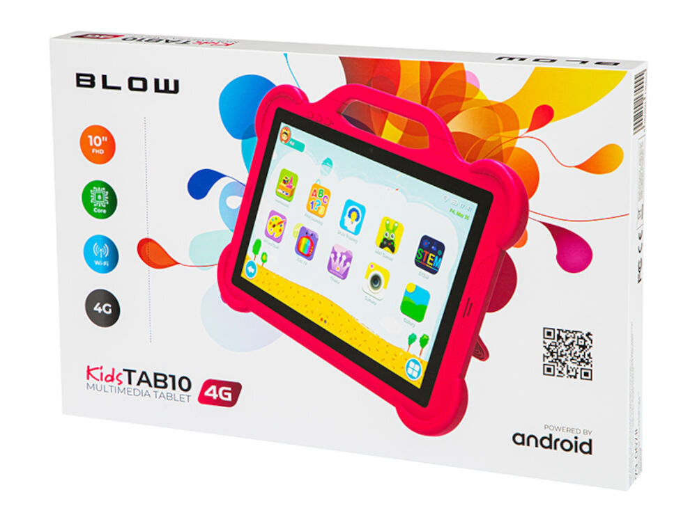 Tablet BLOW KidsTab 10 Rozowy  Android 12 usługi google play store maps gmail