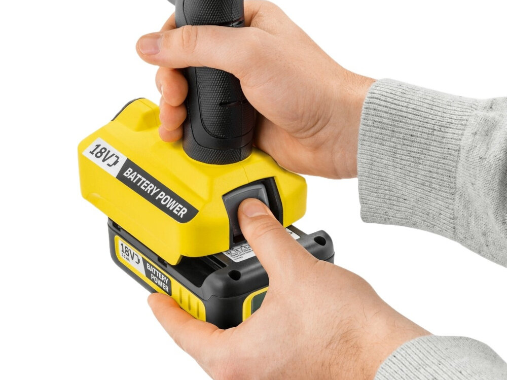 Nożyce do żywopłotu - trawy KARCHER GSH 18-20 1.444-200.0 200mm 18V akumulatorowe narzedzie akumulatorowe platforma KARCHER Battery Power 18 V ogniwa litowo-jonowych wyswietlacz LCD wymienna kompatybilna z urzadzeniami KARCHER
