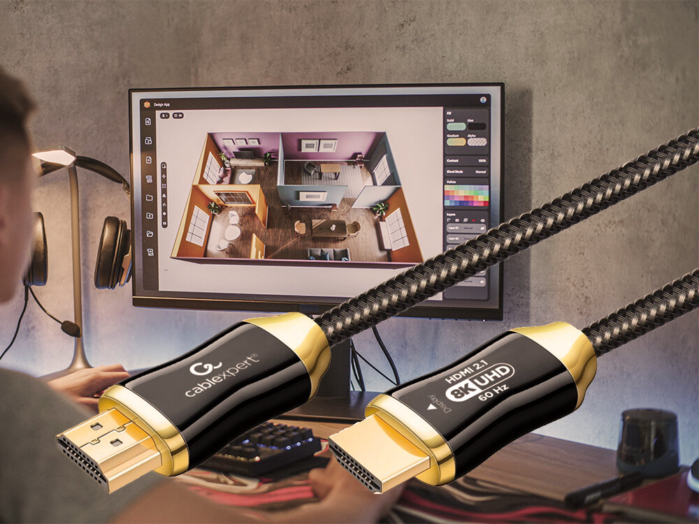 Kabel optyczny HDMI - HDMI CABLEXPERT 30 m - Niezawodność dźwięku i obrazu