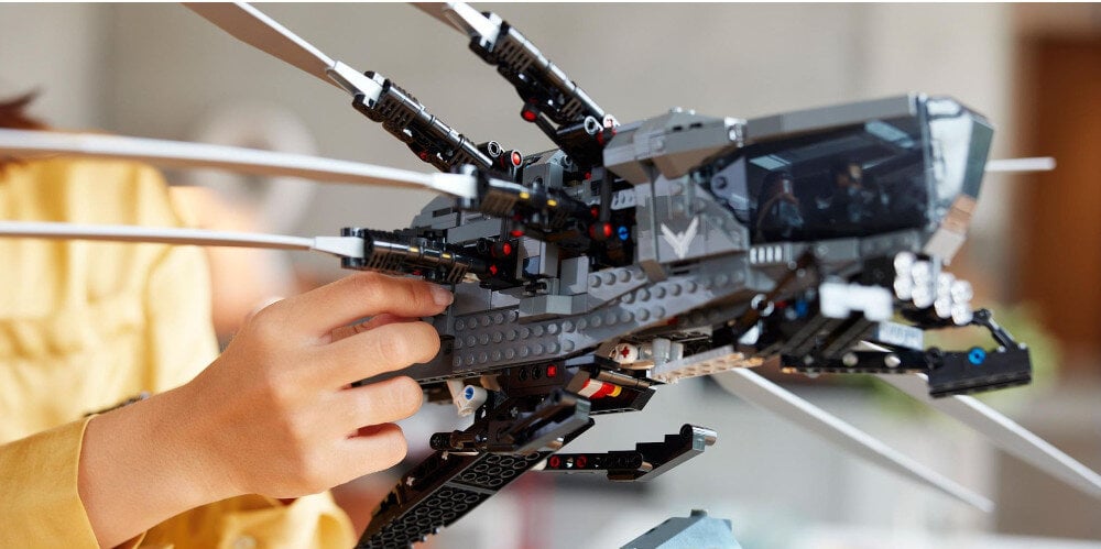 KLOCKI LEGO ICONS DIUNA — ATREIDES ROYAL ORNITHOPTER 10327 wymiary długość szerokość wysokość skrzydła