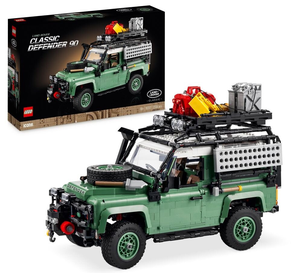 LEGO 10317 ICONS Land Rover Classic Defender 90  klocki elementy zabawa łączenie figurki akcesoria figurka zestaw 
