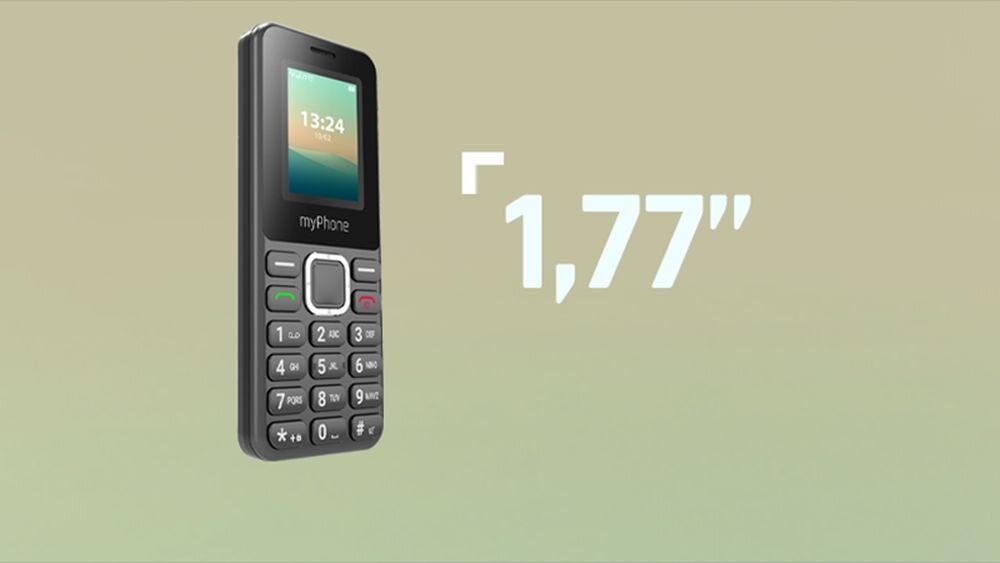 Telefon MYPHONE 2240 LTE  bateria zasilanie łączność ładowanie baza wyświetlacz klawiatura czuwanie dzwonienie dzwonki przewód słuchawka numery funkcje opis cechy