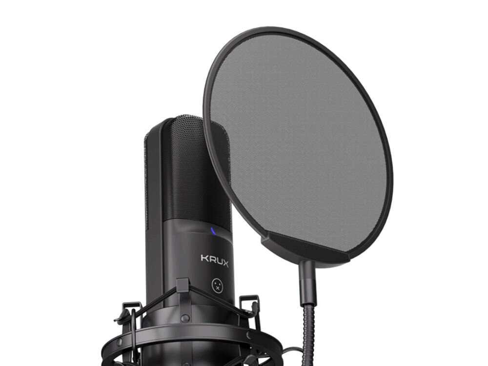 Mikrofon KRUX Esper 1000 czysty i przyjemny głos pop filtr