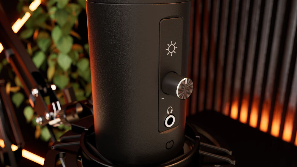 Mikrofon KRUX Edis 3000 gain windwos pokrętło regulacji czułości