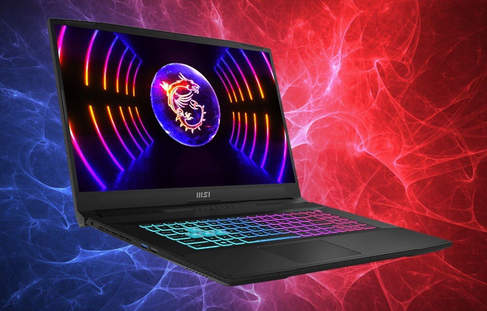 Laptop MSI Katana 17 B12UCRK-1056XPL 17.3 IPS 144Hz i7-12650H 16GB RAM 512GB SSD GeForce RTX3050 głośniki dźwięk audio kamera mikrofon