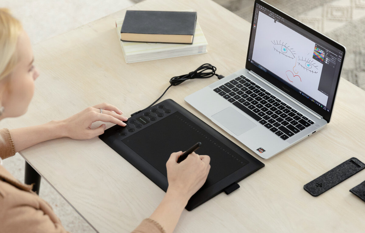 Tablet graficzny GAOMON M106K Pro wielkość waga obszar roboczy