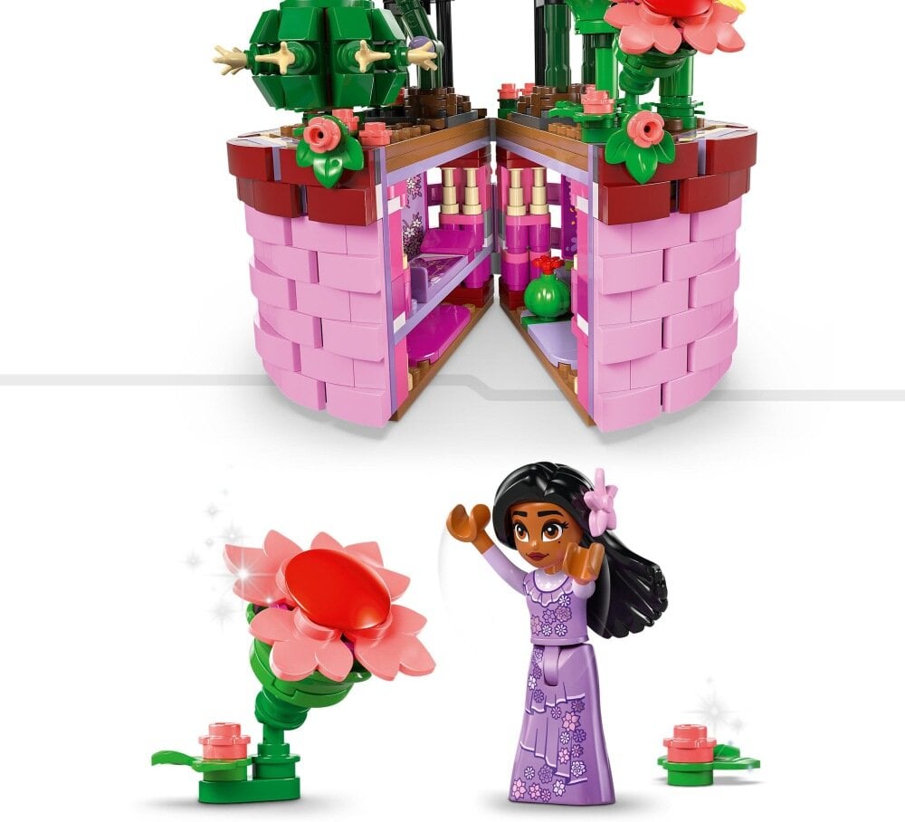 LEGO 43237 Disney Princess Doniczka Isabeli ukryte pomieszczenie lozko kaktusy 