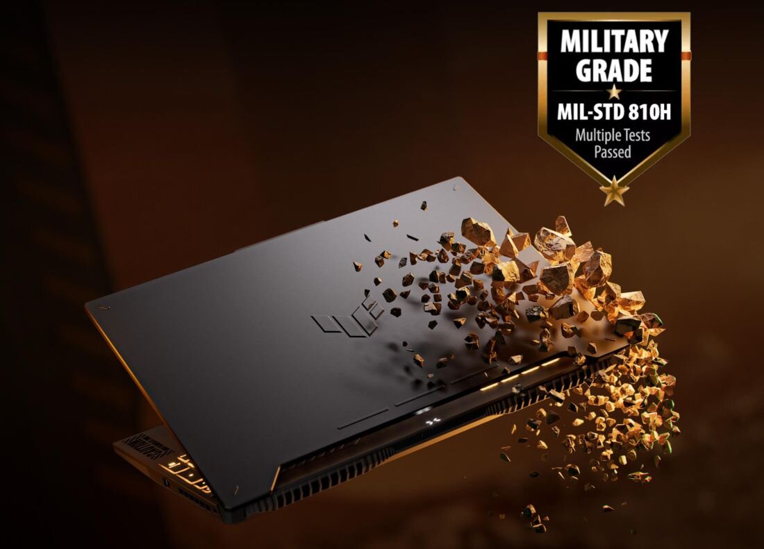 Laptop ASUS TUF Gaming A15 - Wytrzymałość MIL-STD-810H