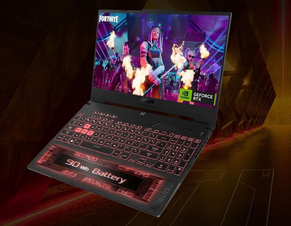 Laptop ASUS TUF Gaming A15 - 90 Wh Szybkie ładowanie