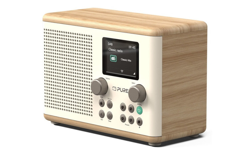 Radioodtwarzacz PURE Classic H4 - Budzenie ulubionym dźwiękiem, Radioodtwarzacz na białym tle