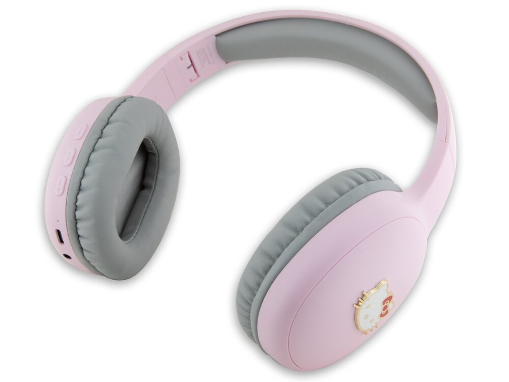 Słuchawki nauszne HELLO KITTY bluetooth usb-c membrana - sluchawki na bialym tle