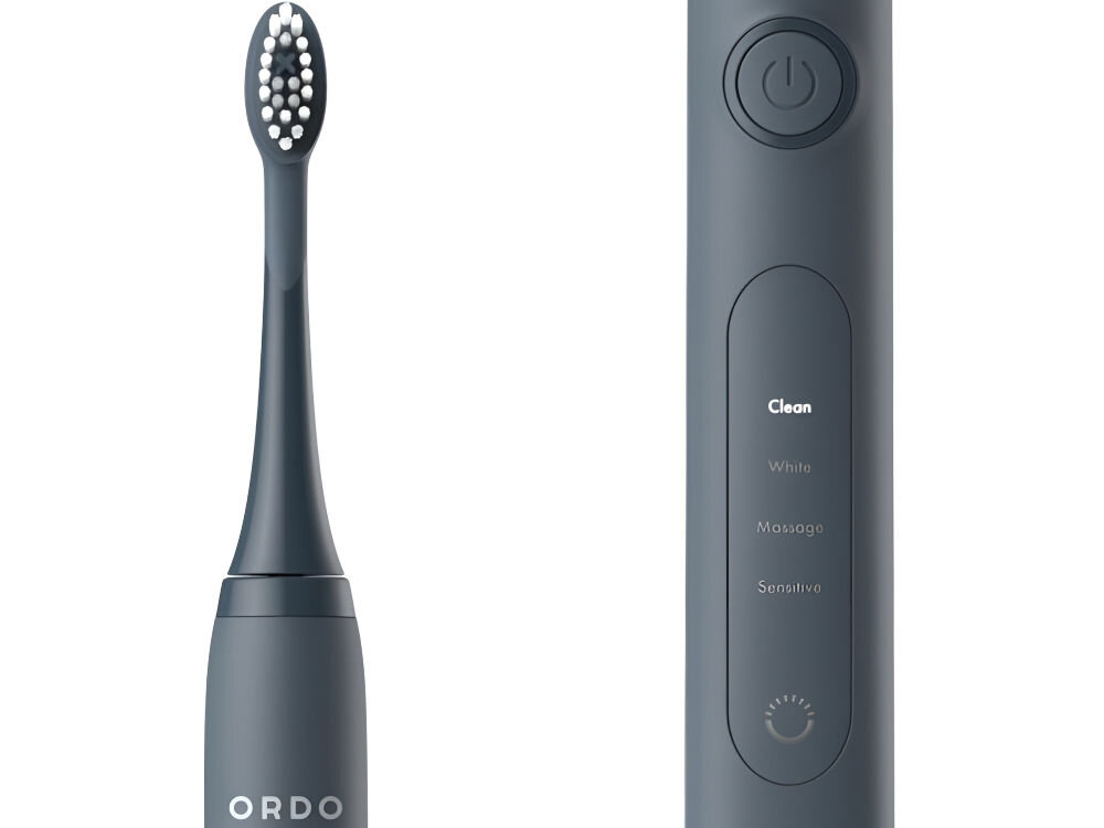 Szczoteczka soniczna ORDO Sonic+ Ciemnoszary 4 tryby pracy clean white massage sensitive timer 2-minutowy funkcja quadpacer odpowiedni czas szczotkowania kompleksowe skuteczne czyszczenie 