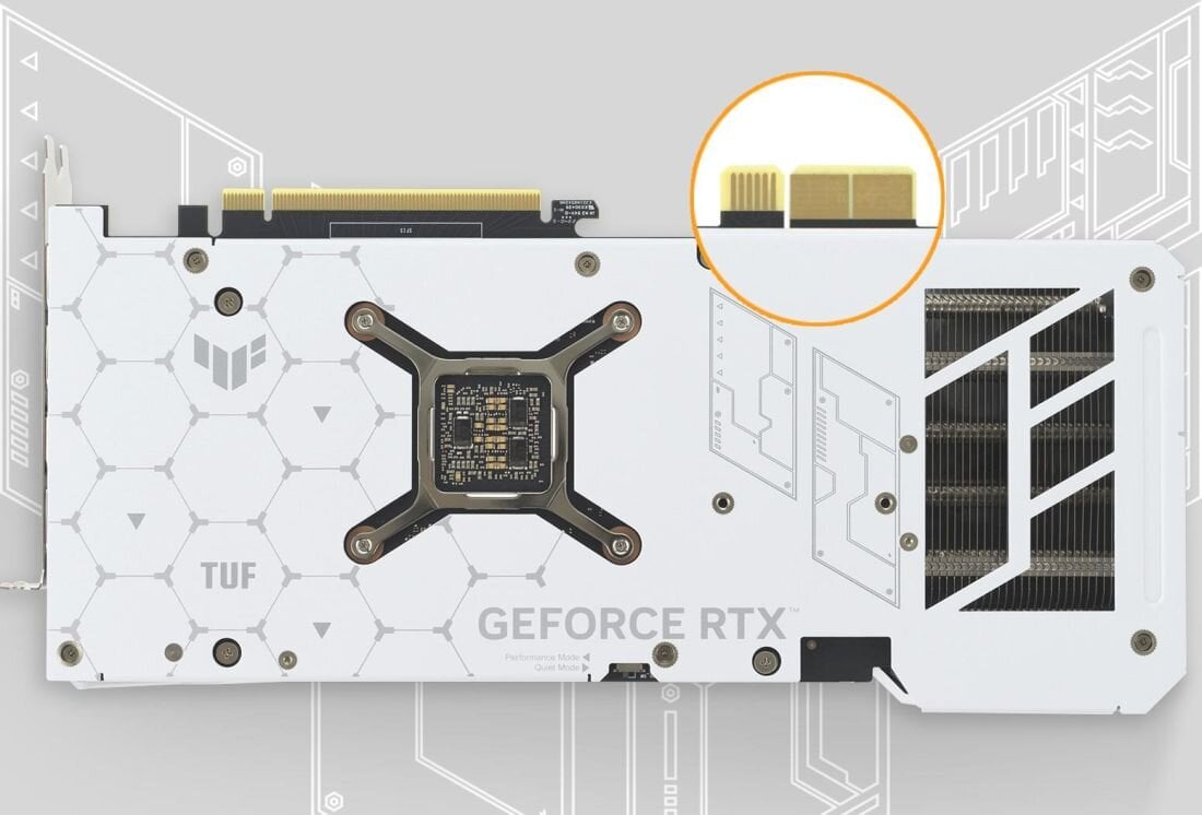 Karta graficzna ASUS TUF Gaming GeForce RTX 4070 Ti Super OC 16GB  - GC-HPWR typu Gold Finger 