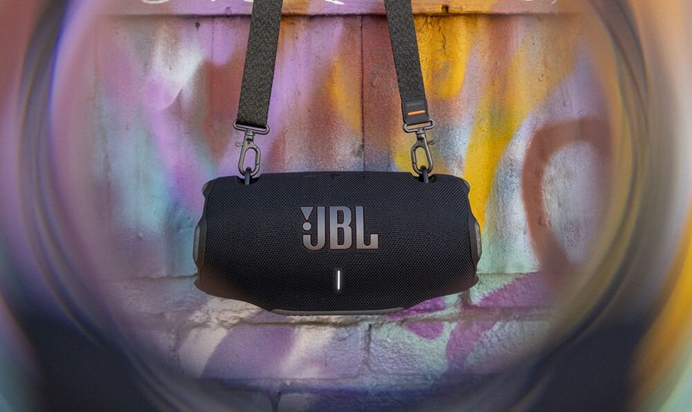 Głośnik mobilny JBL Xtreme 4  dźwięk zasilanie muzyka pasek BT łączność aplikacja na wycieczkę głośność ładowanie