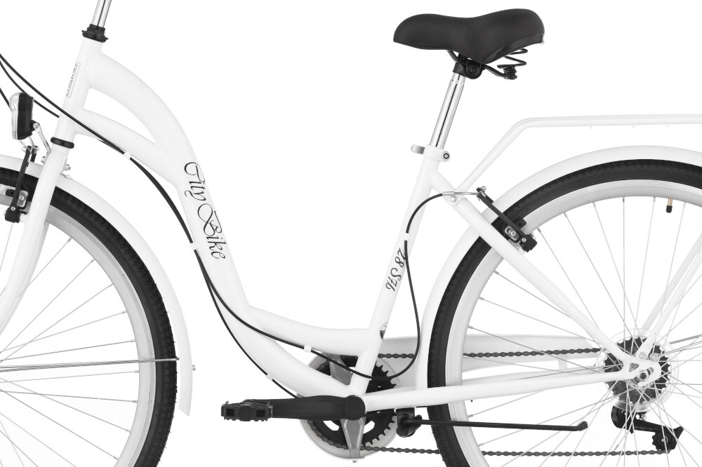 Rower miejski DAWSTAR Citybike S7B 28 cali damski Biały rama stalowa 17-calowa bardzo dobrze tlumi wibracje bardzo wytrzymala latwa w naprawie wybor rozmiaru ramy Twoj wzrost mierzony w zrelaksowanej pozycji typ roweru dla osob o wzroscie od 160 do 185 cm