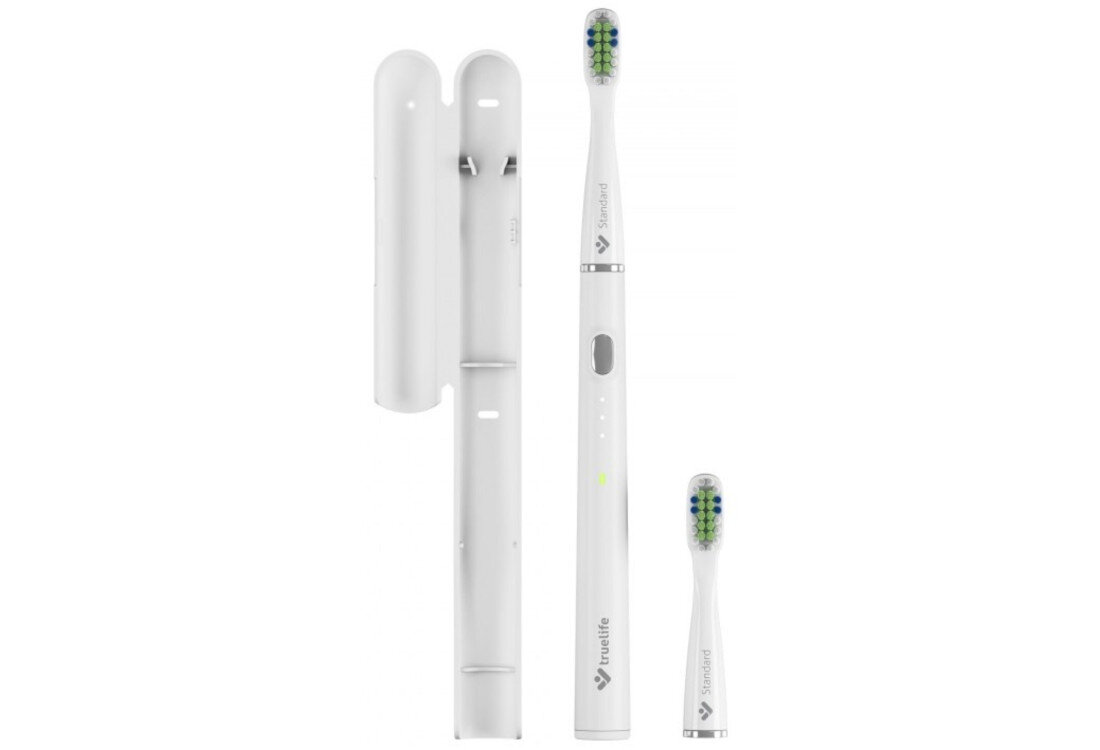 Szczoteczka soniczna TRUELIFE SonicBrush Slim20 Biały dostosowana do potrzeb trzy tryby pracy delikatny codzieny intensywny dostosuje się do Twoich preferencji funkcja pamięci
