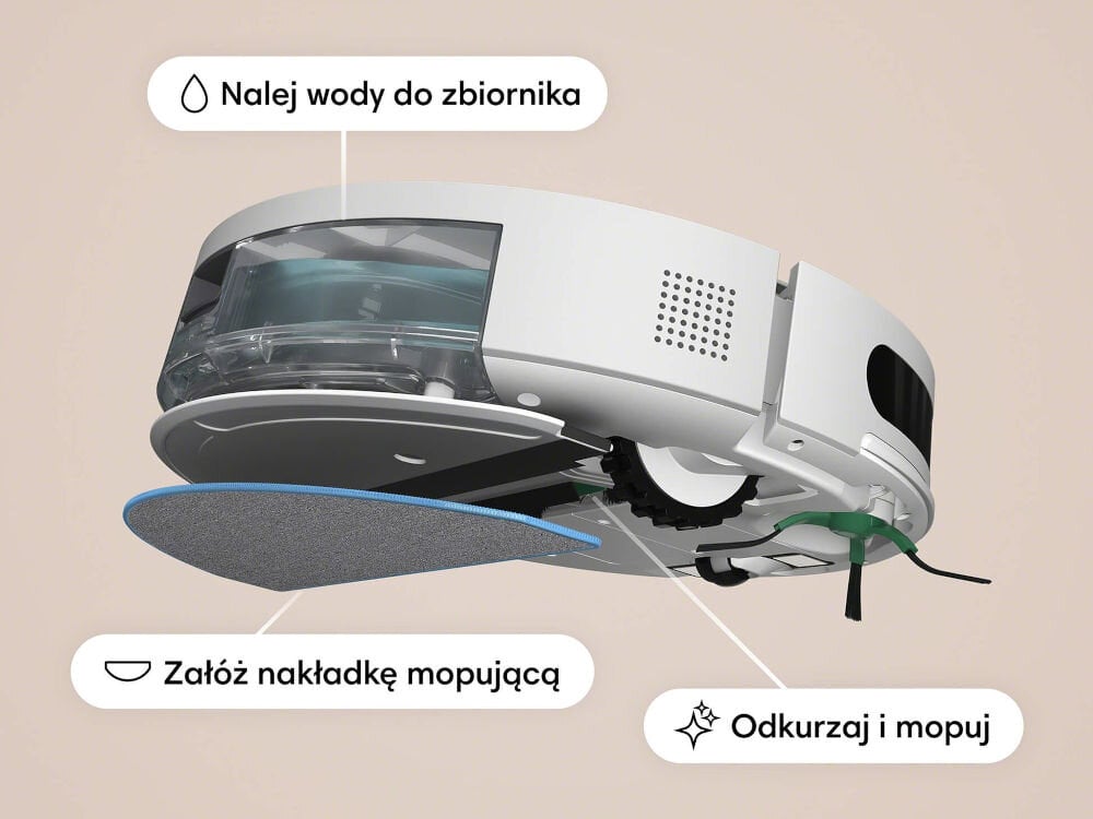 Robot sprzątający IROBOT Roomba Combo Essential Y011240 Biały dodatkowe czyszczenie