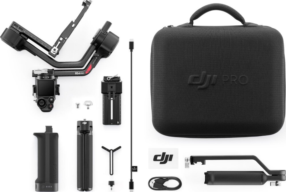 Gimbal DJI RS 4 Pro zestaw akcesoria opakowanie