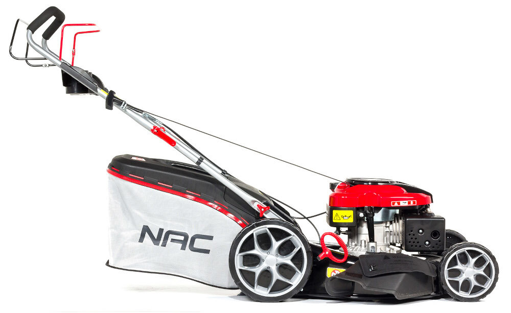 Kosiarka spalinowa NAC LS56-196L-HSDS-JR Loncin z napędem 560mm 3.2kW efektywna satysfakcjonujaca solidny sprzet stalowa obudowa trwalosc odpornosc na uszkodzenia mechaniczne naped ulatwi prowadzenie kosiarki