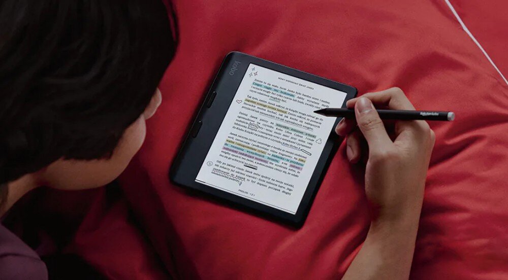 Czytnik e-booków KOBO Libra Colour 7, Podświetlany ekran, Wi-Fi, Bez reklam Czarny