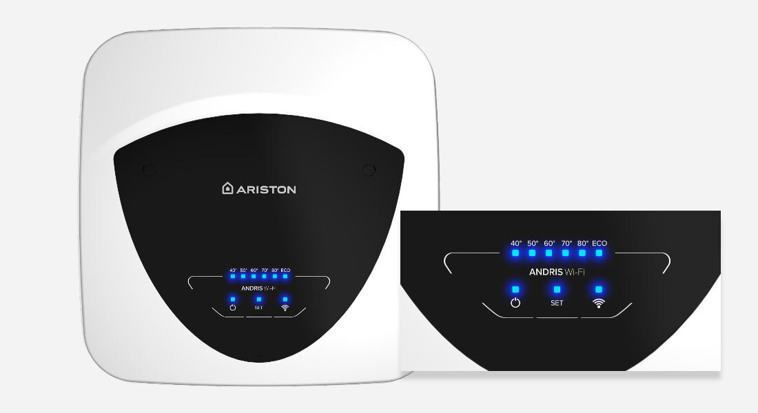 Bojler elektryczny ARISTON Andris Elite Wi-Fi 3105084 30 l design sterowanie