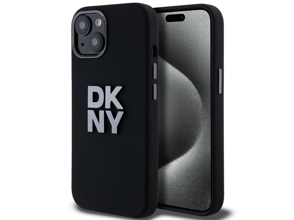 Etui DKNY Liquid Silicone Metal Logo Duże, metalowe logo marki DKNY