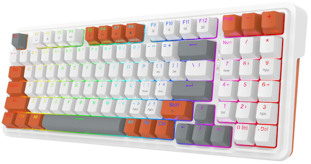 Klawiatura REDRAGON Gloria efektowne oświetlenie RGB dedykowane oprogramowanie możliwość programowania makr skróty klawiszowe