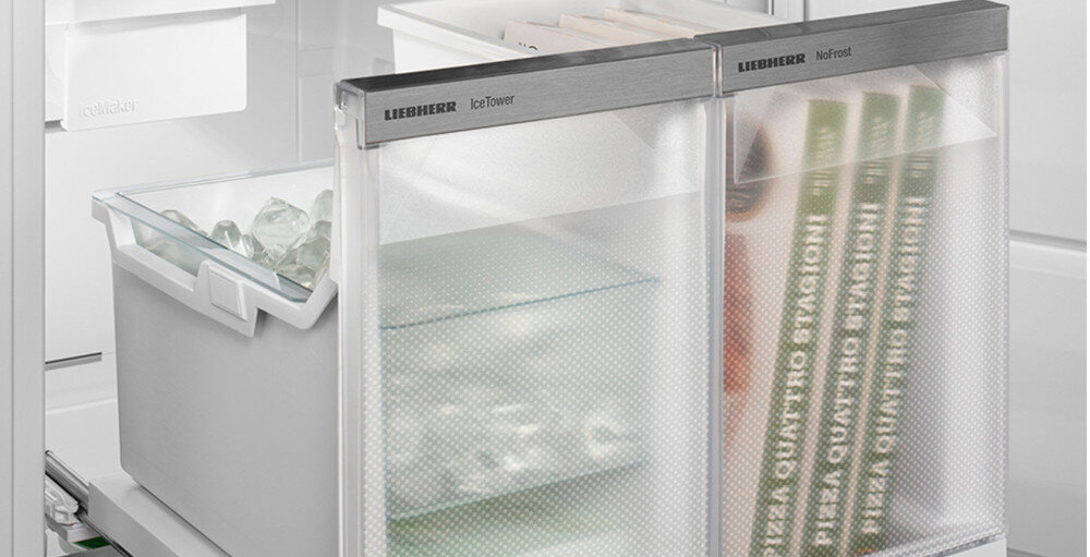 ZAMRAŻARKA LIEBHERR SIFNAD 5188 IceTower zapas kostki lodu przechowywanie pojemniki szuflady komory