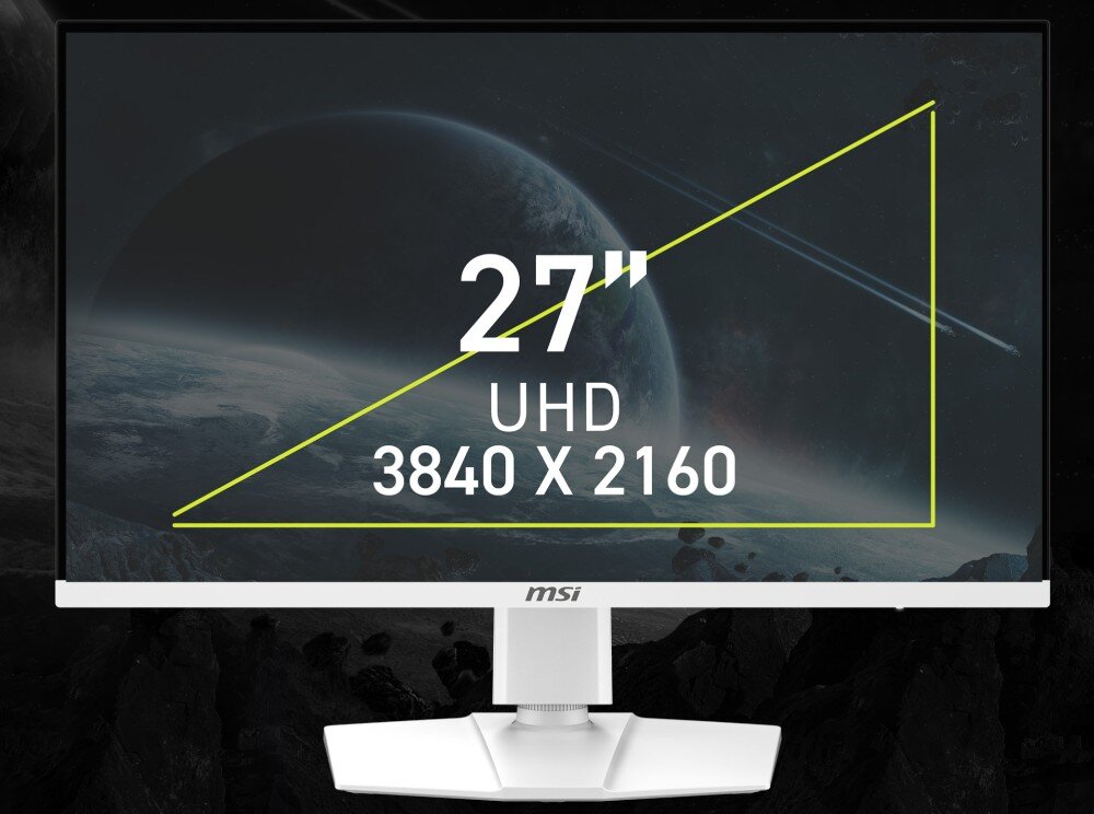 Monitor MSI MAG 274URFW 27 3840x2160px IPS 160Hz 0.5ms (GTG) przekątna rozdzielczość matryca kąty widzenia