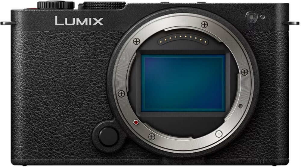 Aparat PANASONIC Lumix DC-S9 trzymany w rękach  