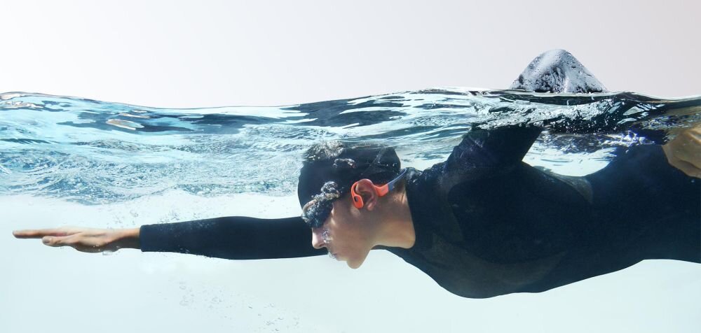 Słuchawki SHOKZ OpenSwim Pro Wodoodporne tryby aplikacja sterowanie