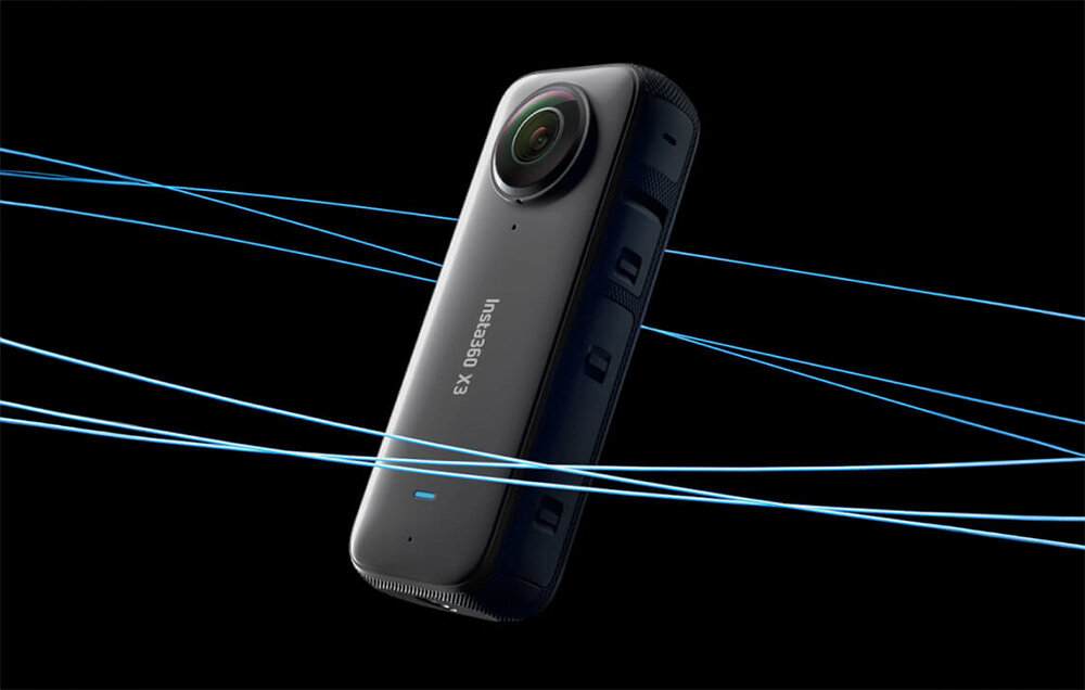Kamera sferyczna 360 INSTA360 X3 - nagrywanie filmow imponujaca jakosc oslona obiektywu zestaw akumulator film tworzenie - lot na spadohronie