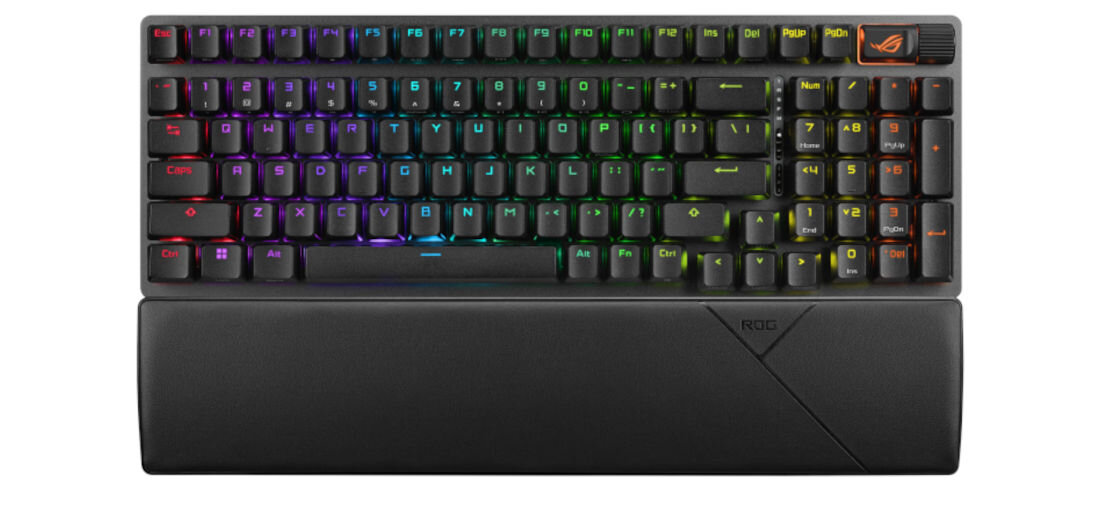 KLAWIATURA ASUS ROG STRIX SCOPE II 96 WIRELESS układ o efektywności 96% klawisze numeryczne