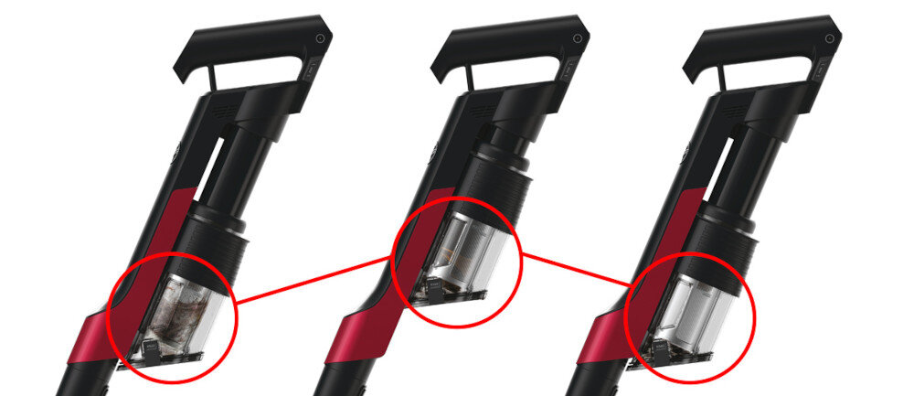 ODKURZACZ HOOVER HF210H 011 Duża pojemność zbiornika Ultra Compact X3  kompresja zanieczyszczeń zbiornik pojemności 1 litr stała moc ssania 