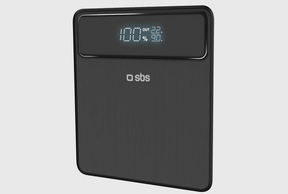 Powerbank SBS TTBB20000PD100W  Powerbank 20 000 mAh ładuje smartfony, tablety, laptopy i inne urządzenia z mocą do 100W USB-C .