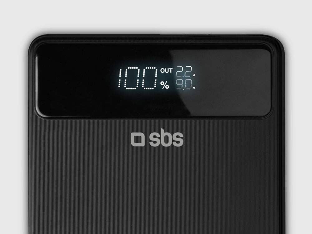 Powerbank SBS TTBB20000PD100W  Powerbank 20 000 mAh 2 porty USB-A pozwala na jednoczesne ładowanie do 4 urządzeń Porty USB-C .