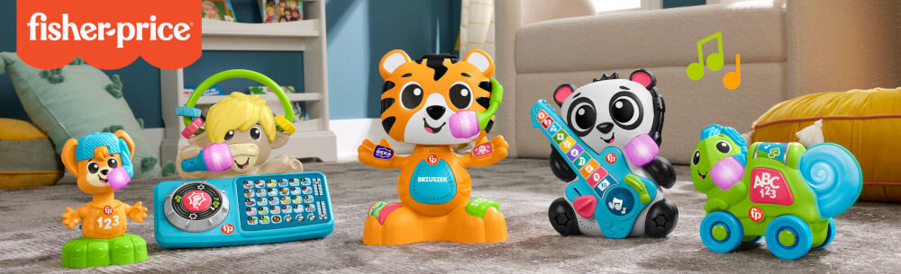 Zabawka interaktywna FISHER PRICE Link Squad Panda Liczenie i kształty HYL36 może łączyć sie z innymi produktami z serii Link Squad wspólne interaktywna doświadczenia synchronizacja wspaniały koncert edukacyjny zabawa z różnymi postaciami nauka razem lepsze przyswajanie umiejętności 