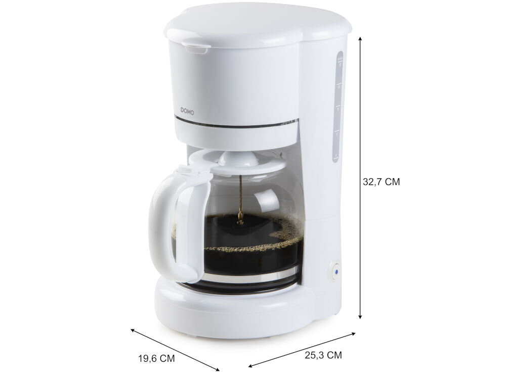 Ekspres DOMO DO730K moc 1000 W wymiary wygoda pojemność 1,5 l 12 filiżanek kawy na raz dla domowników w biurze ulubiony napój 