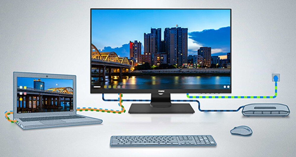 Monitor IIYAMA ProLite XUB2797QSNP-B1 27 2560x1440px IPS 100Hz 1 ms [MPRT] stacja dokująca podłączenie LAN