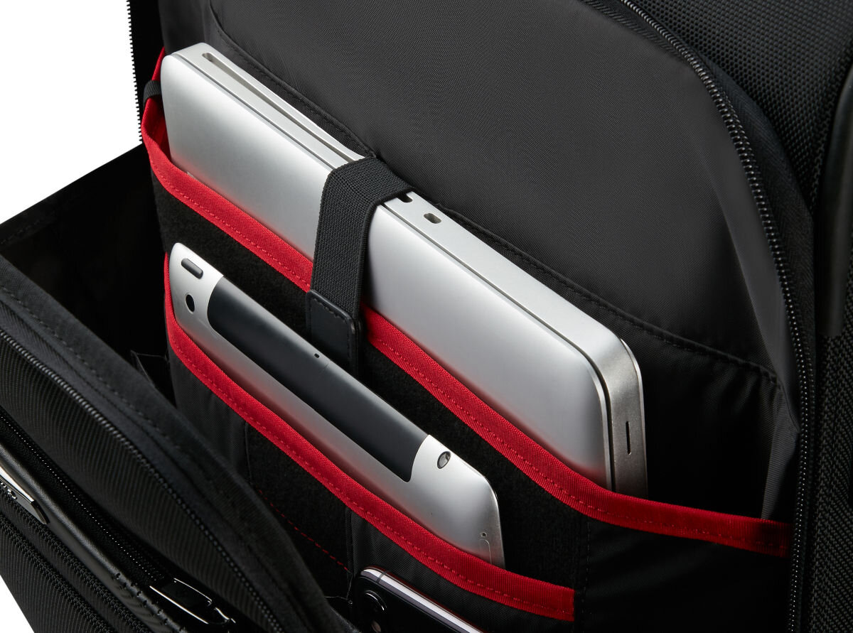 Walizka SAMSONITE Pro-DLX 6 Upright Exp 55 cm  Czarny dedykowana kieszeń na laptopa 15,6 cala tablet 10,5 cala wyjmowana wodoodporna kieszeń