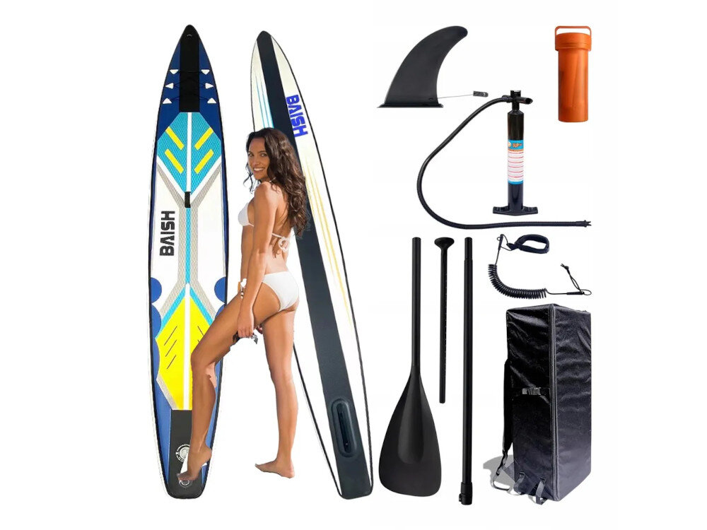 Deska SUP EXTRALINK SUP-1069 420 x 58 x 12 cm zestaw plecak 3 stateczniki zestaw naprawczy wioslo dokumentacja