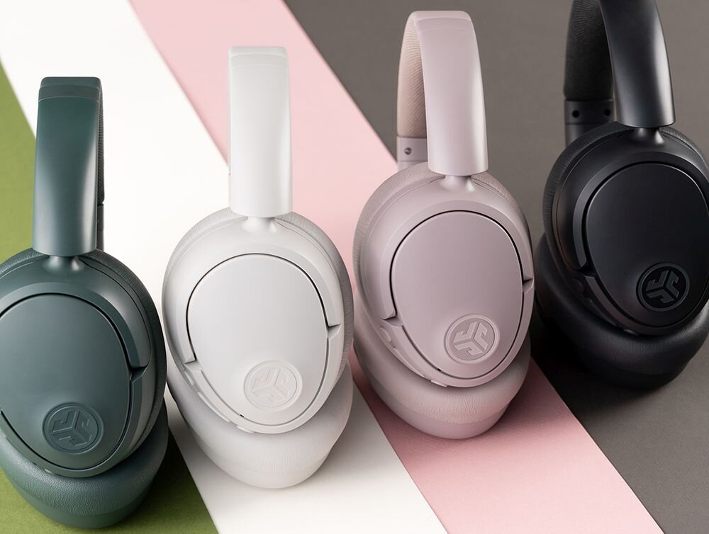 Słuchawki nauszne JLAB Jbuds Lux ANC komfort cloud foam nauszniki zawiasy poduszki