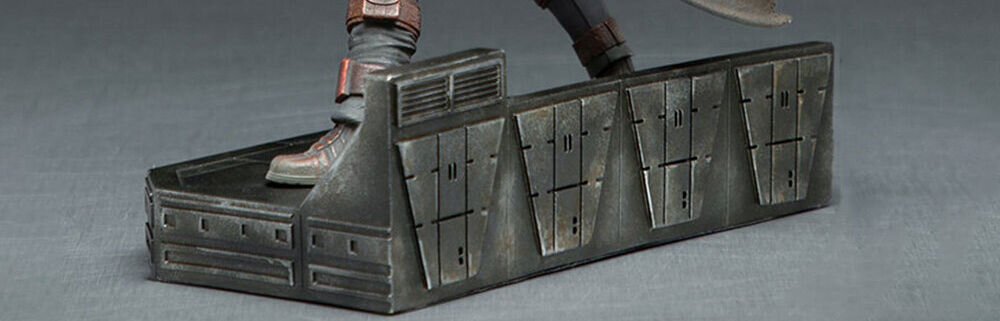 Figurka IRON STUDIOS Star Wars - The Mandalorian Statue Art Scale 1/10 tematyczna podstawa dopełnienie kompozycji 