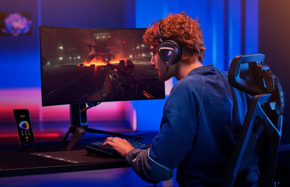 Słuchawki ASUS ROG Delta II Bezprzewodowe, Nauszne dualflow audio multitasking