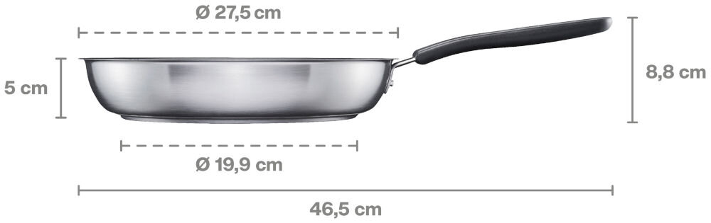 Patelnia FISKARS 1072311 26 cm wymiary
