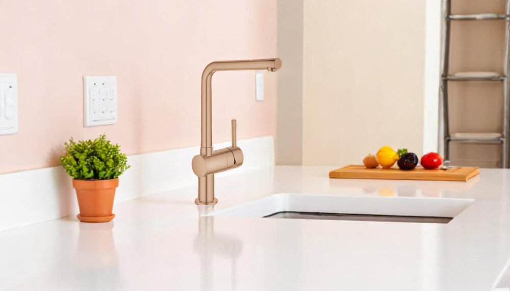 Bateria GROHE Minta 31375DL0 obrotowa wylewka wygoda płynna praca ceramiczna głowica kolory Zasięg wylewka Wymiary Wysokość