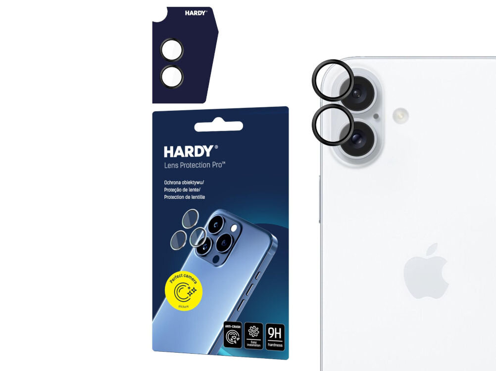 Szkło hartowane na obiektyw 3MK Lens
					Protection Pro do Apple iPhone 16 / 16 Plus czarny 
					stylowa i dyskretna ochrona aparatu smartfona niewidoczna niewyczuwalna różne warianty kolorystyczne nie zmienia naturalnego designu ani smukłej sylwetki