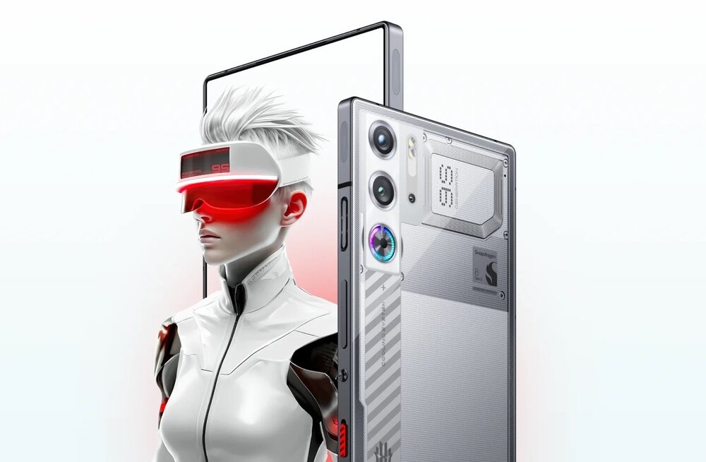 Smartfon NUBIA Red Magic 9s Pro podświetlany wentylator RGB front i plecki   